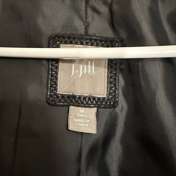 J. Jill Genuine Leather Jacket Women’s Medium - Picture 2 of 6